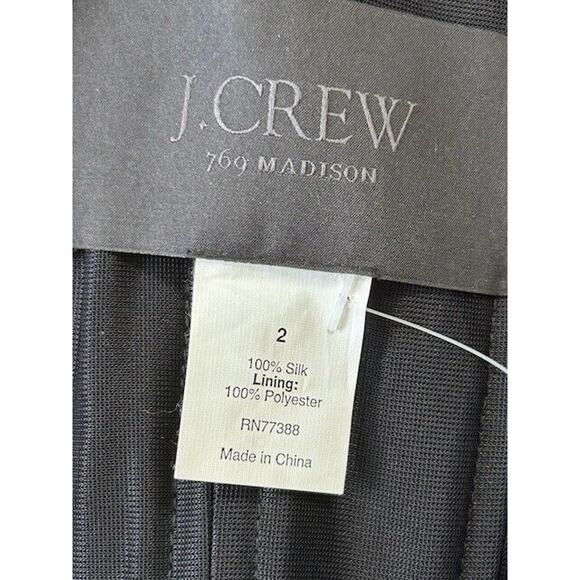 J. Crew Cocktail Silk Dress Strapless Tiered Ruffle Knee Length Purple 2 NEW - Picture 7 of 9